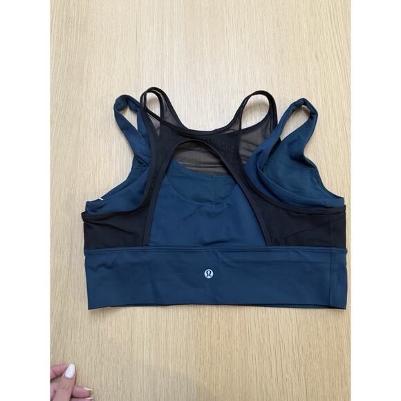Lululemon Double Tap II Bra Layered Tank Activewear Submarine Size 12 Xx1350 - Picture 5 of 7